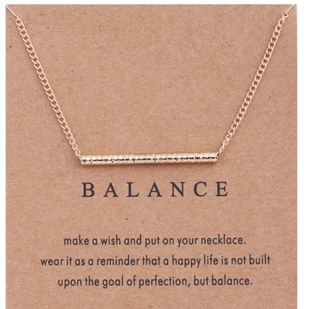 🌟GOLD dipped “BALANCE” necklace